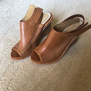 Rag & Bone brown perforated wedges